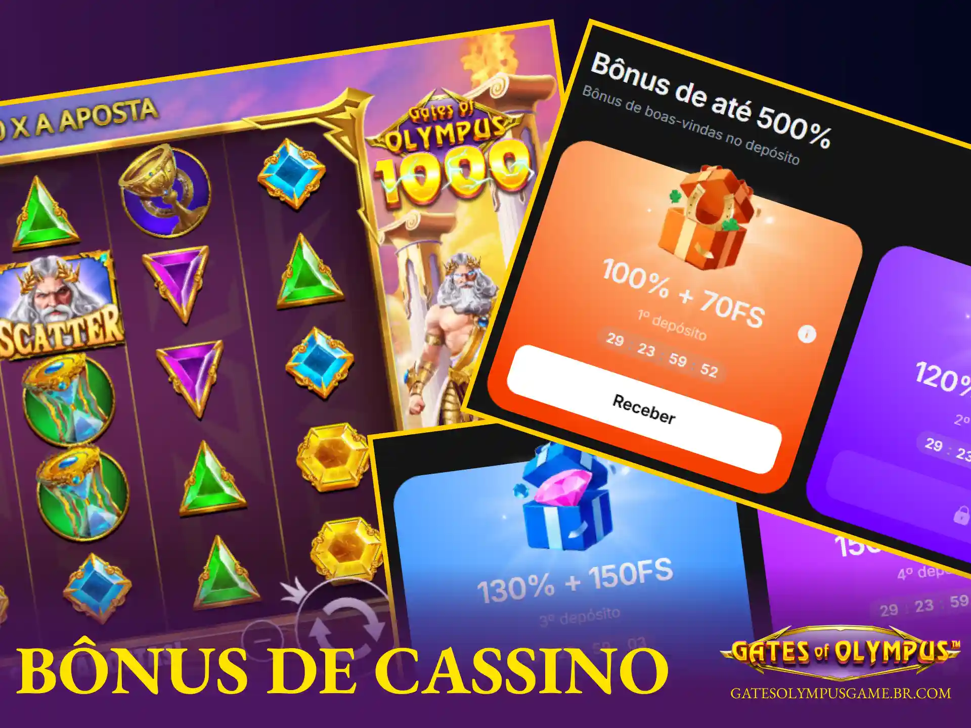 As melhores promoções e bônus de boas-vindas da 1win para jogar Gates of Olympus.