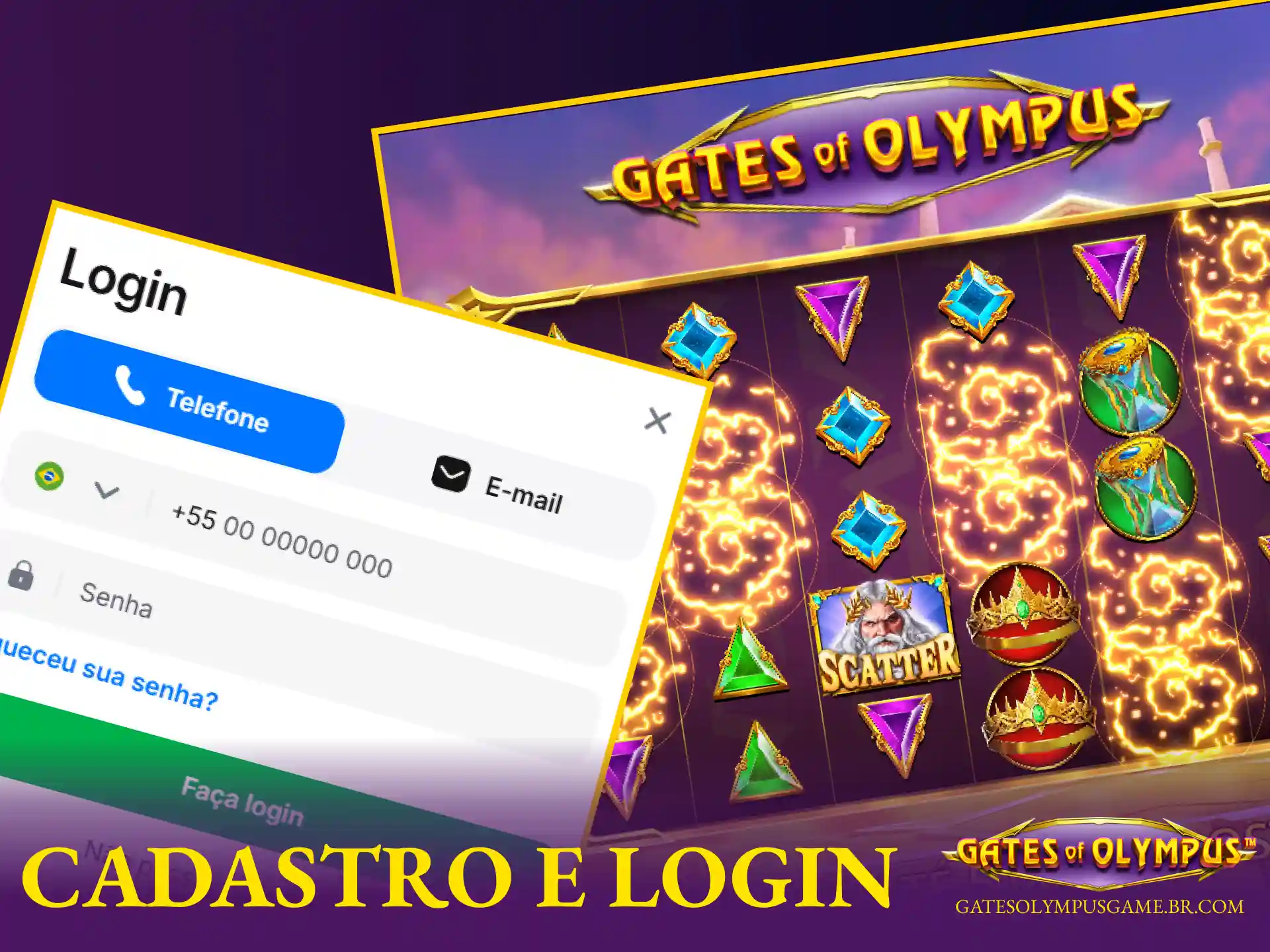 Passo a passo para criar uma conta e fazer login no cassino 1win no Brasil.