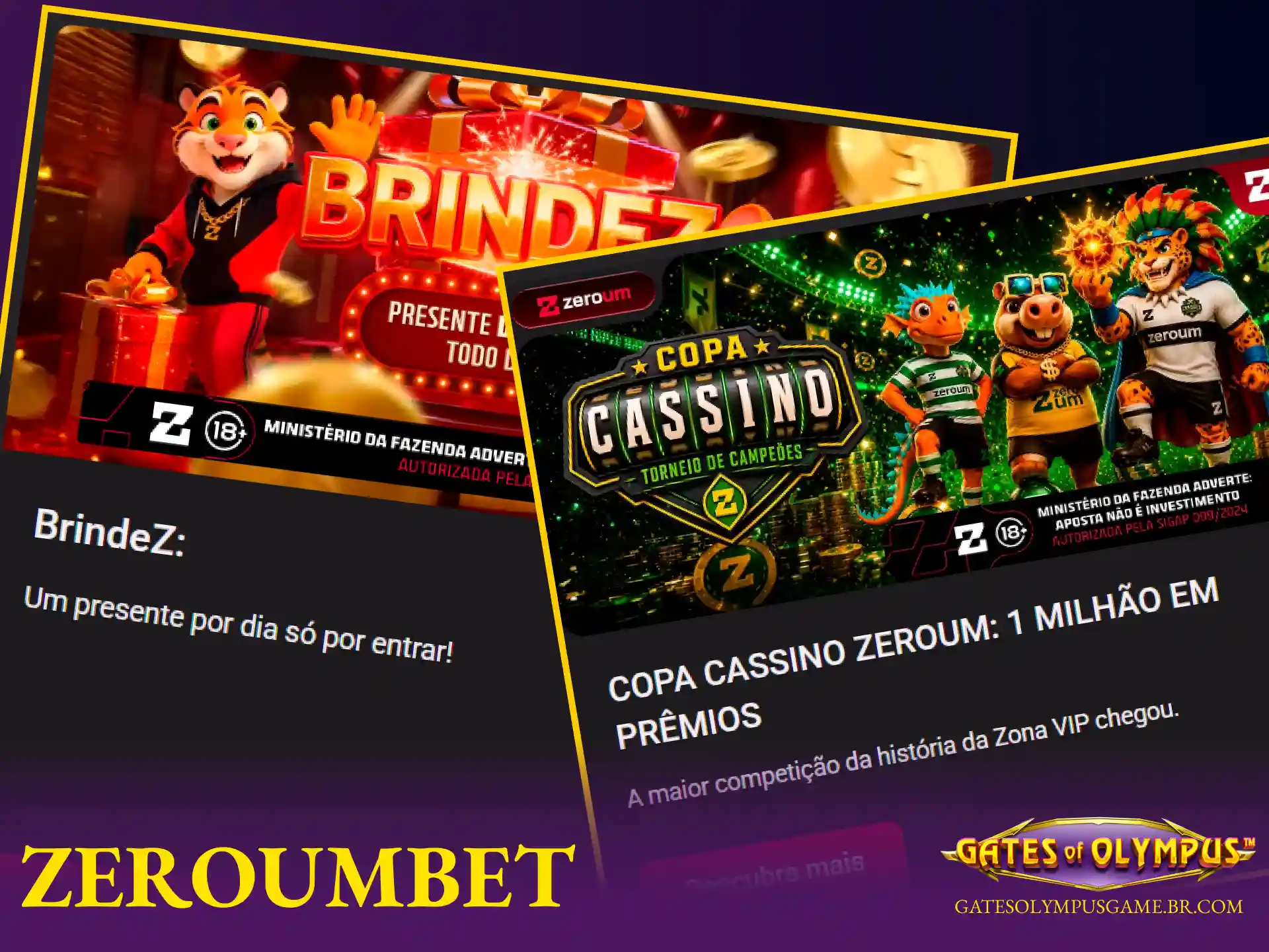 Bônus de boas-vindas e ofertas do cassino Zeroumbet para o caça-níquel Gates of Olympus.