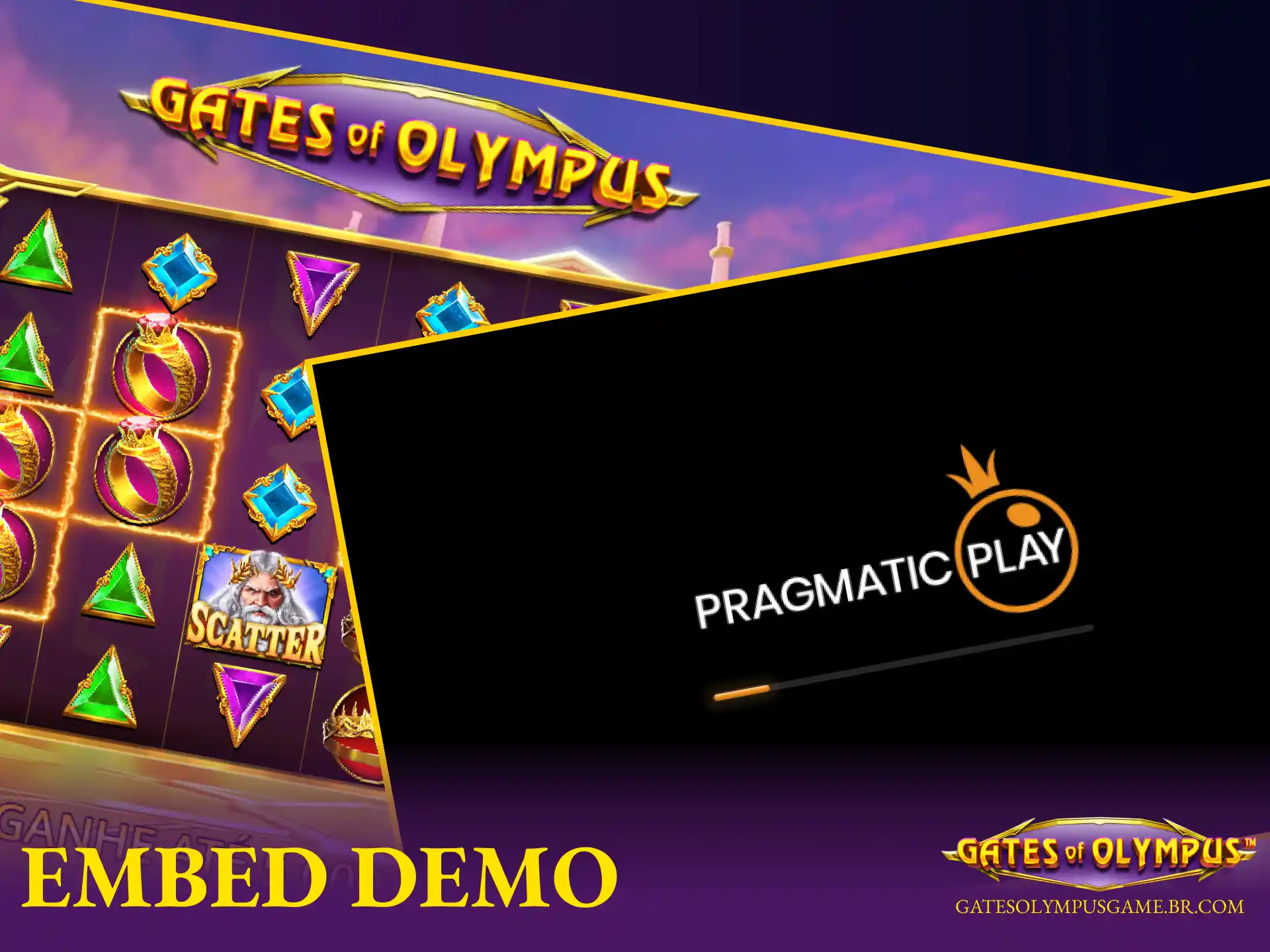 Jogo em versão de demonstração gratuita do caça-níquel Gates of Olympus integrado diretamente na página para testar sem gastar dinheiro.