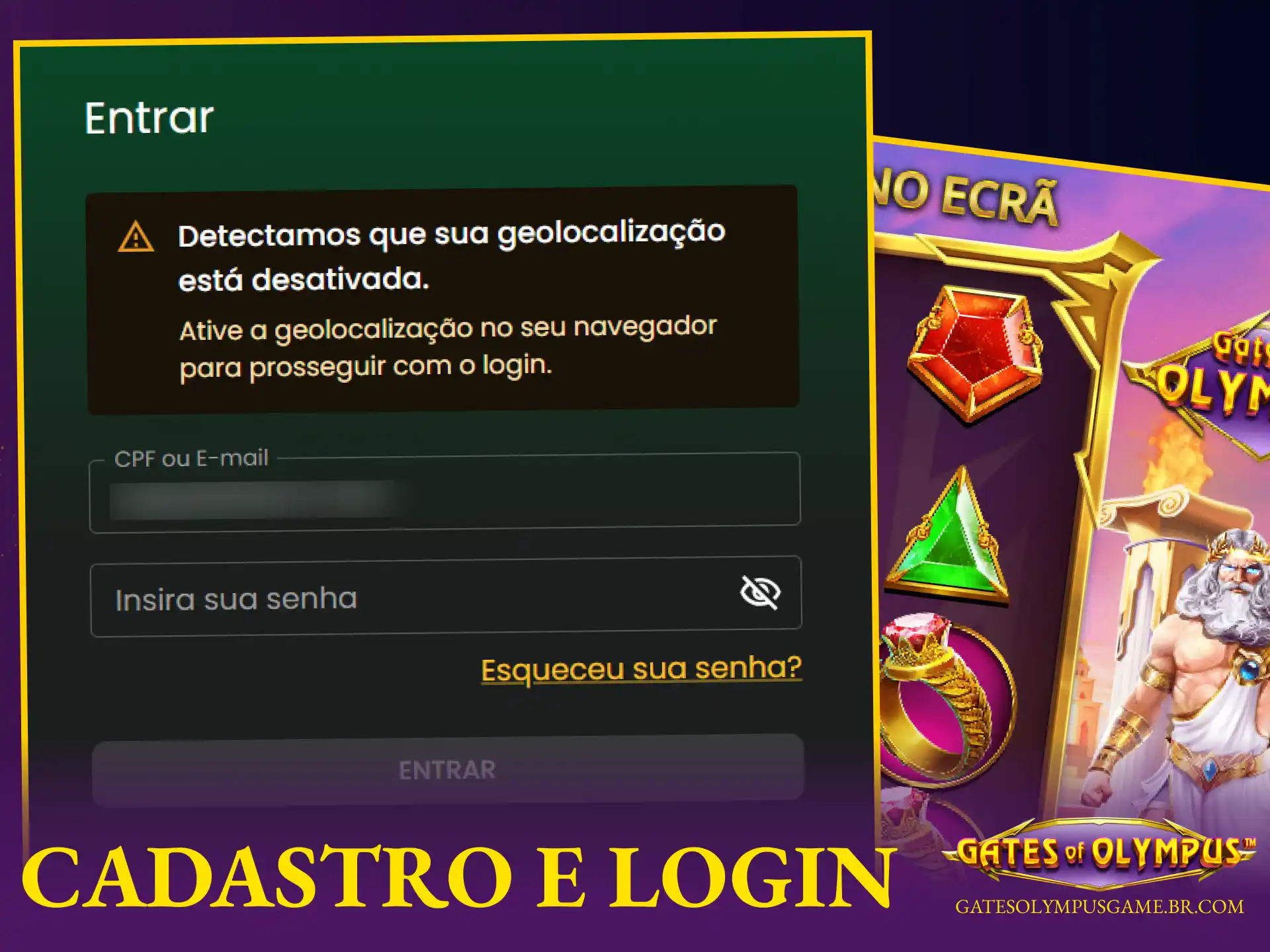 Passo a passo para criar uma conta e fazer login no Jogo de Ouro para jogar Gates of Olympus.