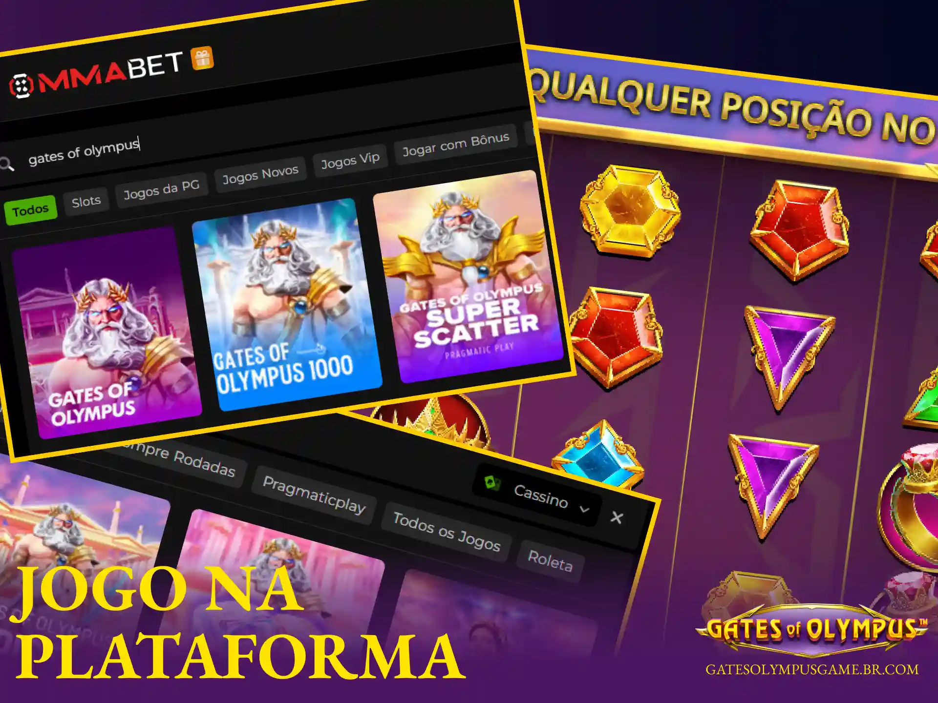Visão geral da experiência de jogo e recursos do slot Gates of Olympus no cassino MMAbet.